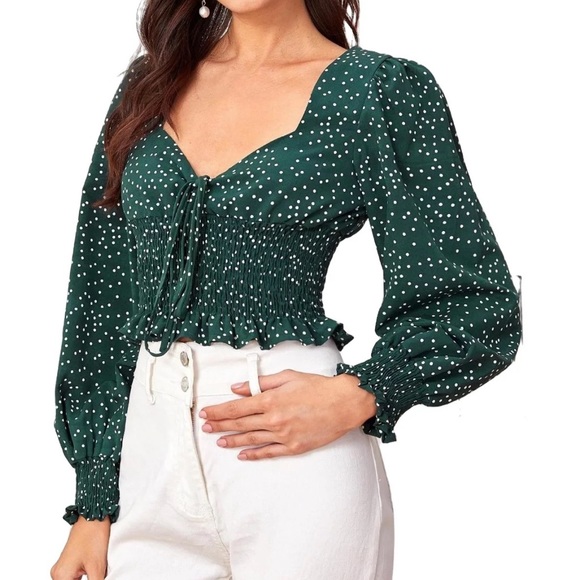 SHEIN Polka Dot Blouse - Picture 3 of 6